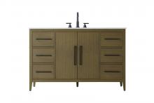  VF29354MCB - 54 inch Single Bathroom Vanity in Chestnut Brown