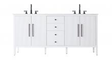  VF29672DWH - 72 inch Double Bathroom Vanity in White