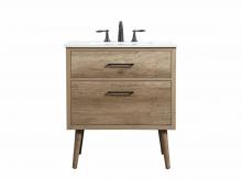  VF41030NT - 30 Inch Single Bathroom Vanity in Natural Oak