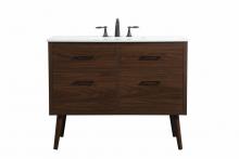  VF41042MWT - 42 Inch Single Bathroom Vanity in Walnut