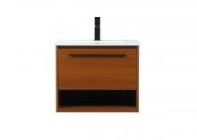  VF43524MTK - 24 Inch Single Bathroom Vanity in Teak