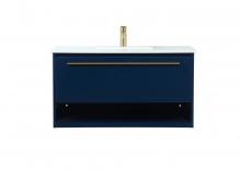  VF43536MBL - 36 Inch Single Bathroom Vanity in Blue