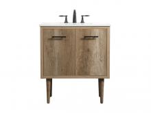  VF48030NT - 30 Inch Single Bathroom Vanity in Natural Oak