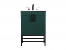  VF48824MGN - 24 Inch Single Bathroom Vanity in Green