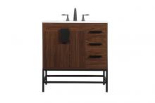  VF48832MWT - 32 Inch Single Bathroom Vanity in Walnut