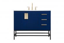  VF48842MBL - 42 Inch Single Bathroom Vanity in Blue