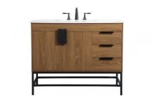  VF48842WB - 42 Inch Single Bathroom Vanity in Walnut Brown