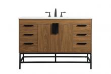  VF488W48WB - 48 Inch Single Bathroom Vanity in Walnut Brown