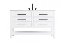  VF60554WH - 54 inch Single Bathroom Vanity in White