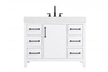  VF60642WH - 42 inch Single Bathroom Vanity In White