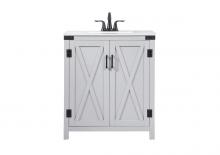  VF90230GR - 30 Inch Single Bathroom Vanity in Grey