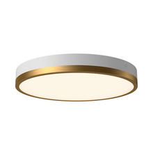  FM554215AGWH - Adelaide 15-in Aged Gold/White LED Flush Mount