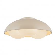  FM495316PWOP - Robyn 16-in Pearl White/Opal Glass Socket Flush Mount