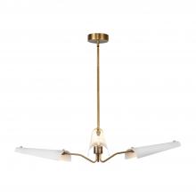 Alora Lighting CH347346MWVB - Osorio 46-in Matte White/Vintage Brass LED Chandeliers