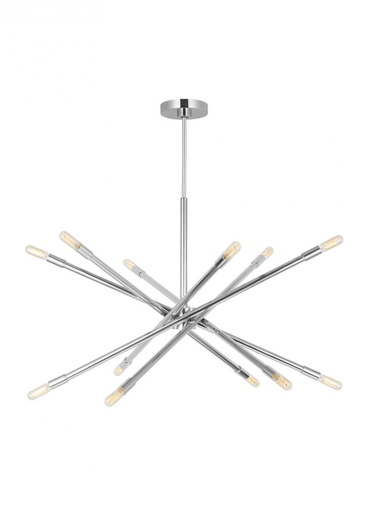 Eastyn Modern 12-Light Indoor Dimmable Large Chandelier