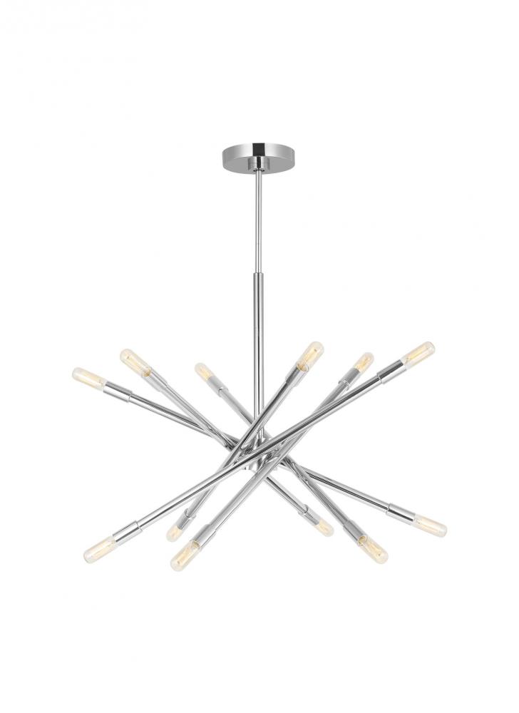 Eastyn Modern 12-Light Indoor Dimmable Large Chandelier