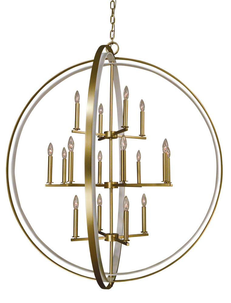 16-Lt Mahogany Bronze/Antique Brass Constellation Pendant