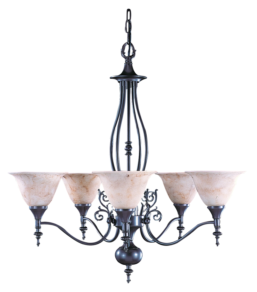 Five Light Chandelier from the Black Forest Collection