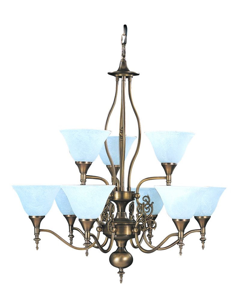 Nine Light Chandelier from the Black Forest Collection