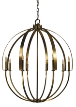 Framburg 4728 AB - 8-Light Antique Brass Luna Chandelier