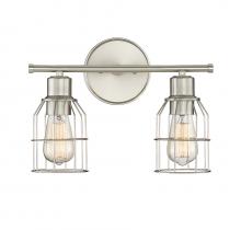 Savoy House Meridian M80003BN - 2-Light Bathroom Vanity Light in Brushed Nickel