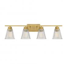 Savoy House Meridian M80042NB - 4-Light Bathroom Vanity Light in Natural Brass