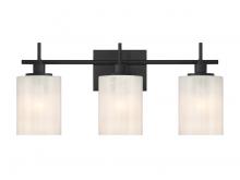  M80084MBK - 3-Light Bathroom Vanity Light in Matte Black