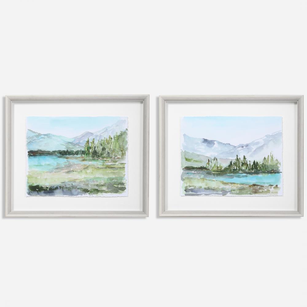 Uttermost Plein Air Reservoir Watercolor Prints, S/2