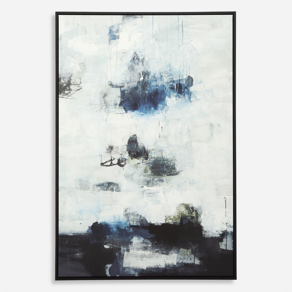 Uttermost Black and Blue Framed Abstract Art