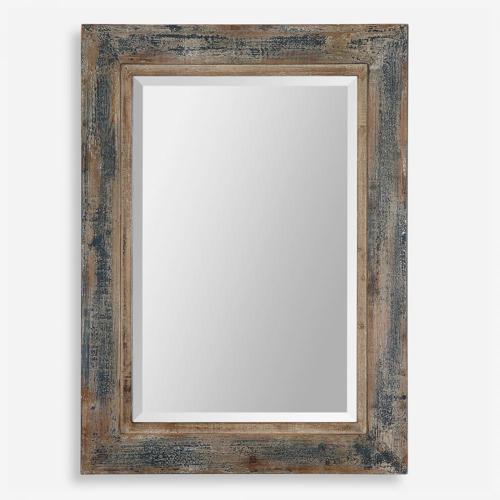 Uttermost Bozeman Distressed Blue Mirror