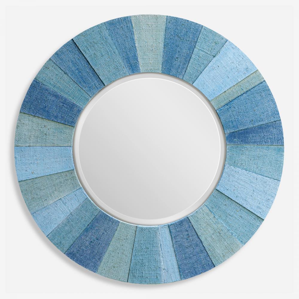 Uttermost Isle Aqua Round Mirror