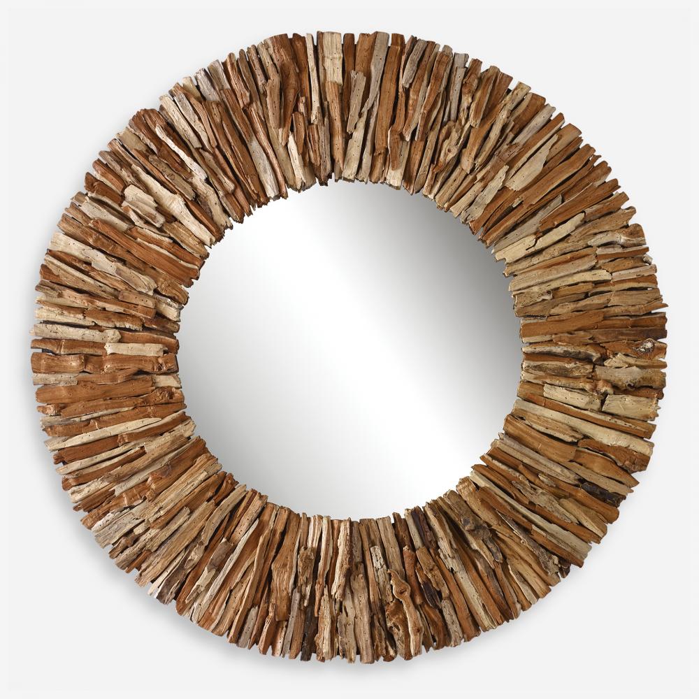 Uttermost Teak Branch Natural Round Mirror