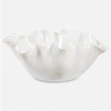  18184 - Uttermost Ruffle White Bloom Bowl