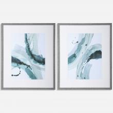  33710 - Depth Abstract Watercolor Prints, S/2