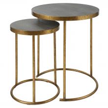  25284 - Aragon Brass Nesting Tables, S/2