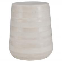  22988 - Desert Plains White Glaze Garden Stool