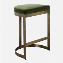  23869 - Uttermost Ivanna Brass Moss Counter Stool