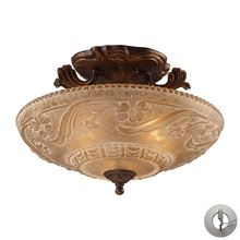  08101-AGB-LA - Thomas - Restoration 16'' Wide 3-Light Semi Flush Mount - Antique Golden Bronze