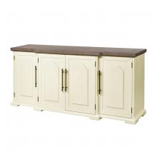  17217-CR - Locksmith Credenza - 4 Door Cream