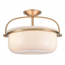  89463/3 - Wentworth 17'' Wide 3-Light Semi Flush Mount - Brushed Gold