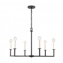  89876/6 - Dunne 30'' Wide 6-Light Chandelier - Matte Black