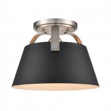  90170/1 - Jepson 9.5'' Wide 1-Light Semi Flush Mount - Matte Black