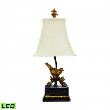  91-171-LED - Perching Robin 21'' High 1-Light Table Lamp - Antique Black - Includes LED Bulb