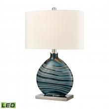  H0019-8555-LED - Portview 22'' High 1-Light Table Lamp - Teal - Includes LED Bulb