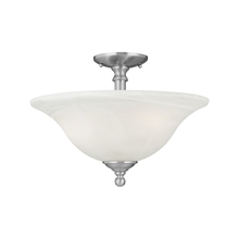  SL869678 - Thomas - Riva 16'' Wide 3-Light Semi Flush Mount - Brushed Nickel