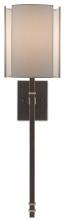  5000-0119 - Rocher Bronze Wall Sconce, White Shade