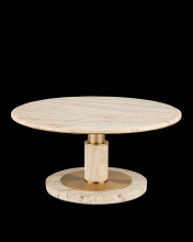  4000-0184 - Miles Travertine Cocktail Tabl