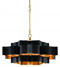  9000-0429 - Grand Lotus Large Black Chandelier