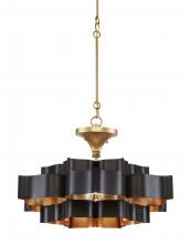  9000-0855 - Grand Lotus Small Black Chandelier