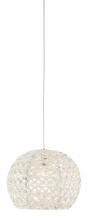  9000-0909 - Piero White 1-Light Round Multi-Drop Pendant